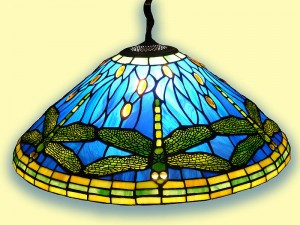 [downloaded from http://en.wikipedia.org/wiki/File:Tiffany_dragonfly_hg.jpg] Attribution: pendant Dragonfly - replica from the lamp by Louis Comfort Tiffany (50 cm diameter, 20 cm hight, about 400 glass pieces), Own work, Hannes Grobe 19:33, 20 June 2007 (UTC) Permission Own work, share alike, attribution required (Creative Commons CC-BY-SA-2.5)