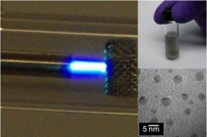 Caption: (Clockwise) Microplasma dissociates ethanol vapor, carbon particles are collected and dispersed in solution, and electron microscope image reveals nanosized diamond particles. Credit: Case Western Reserve University