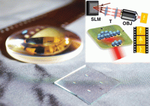 We demonstrate the plasmonic equivalent of photographic film for recording optical intensity in the near field. The plasmonic structure is based on gold bowtie nanoantenna arrays fabricated on SiO2 pillars. We show that it can be employed for direct laser writing of image data or recording the polarization structure of optical vector beams.[downloaded from http://pubs.acs.org/doi/abs/10.1021/nl501788a]