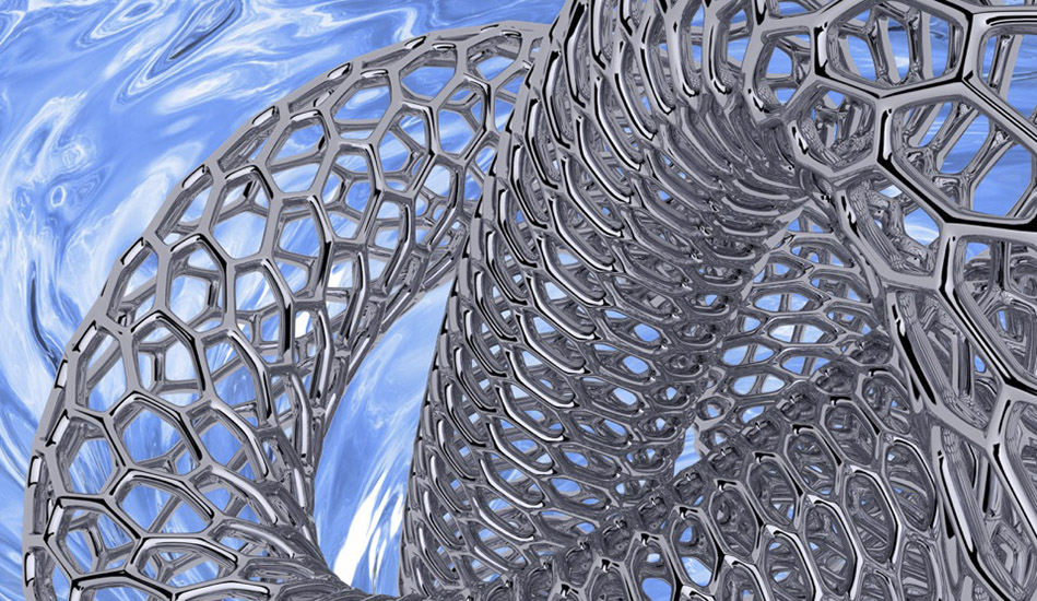 Artistic rendition of a metallic carbon nanotube being pulled into solution, in analogy to the work described by the Adronov group. Image: Alex Adronov McMaster
