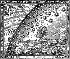 "Flat Earth” The Flammarion engraving (1888) Wikipedia [downloaded from http://blogs.plos.org/scied/2016/10/16/recognizing-scientific-literacy-illiteracy/]