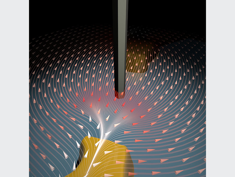 A nanowire sensor measures size and direction of forces (Image: University of Basel, Department of Physics) 